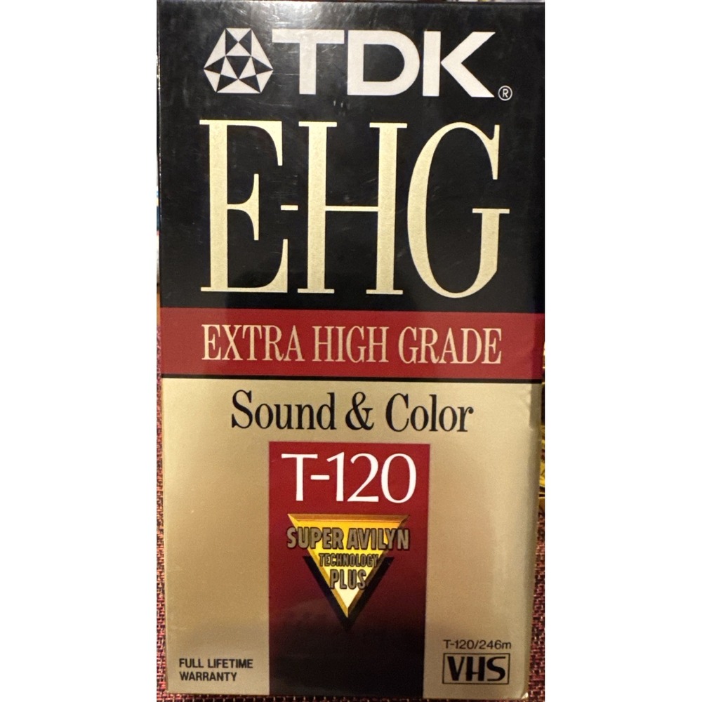TDK E-HG T-120 VHS Extra High Grade Blank VHS 6 Hrs  New